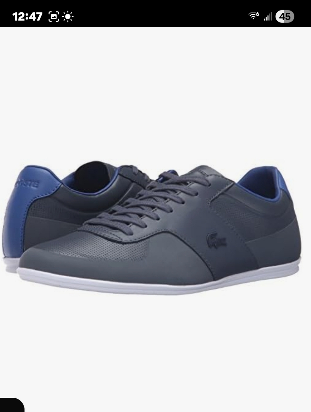 Lacoste Turnier 116 Men's 10.5 Dark Blue and Royal Blue Low-Top Sneakers